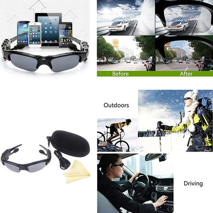 Lunettes Tactiques Bluetooth – Oreillettes Intégrées, Verres Polarisés UV | Outdoor & Sport