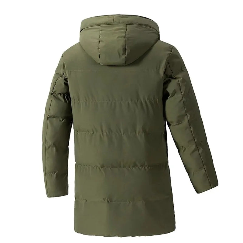 Parka hiver homme à capuche, coupe longue