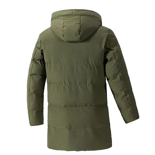 Parka hiver homme à capuche, coupe longue