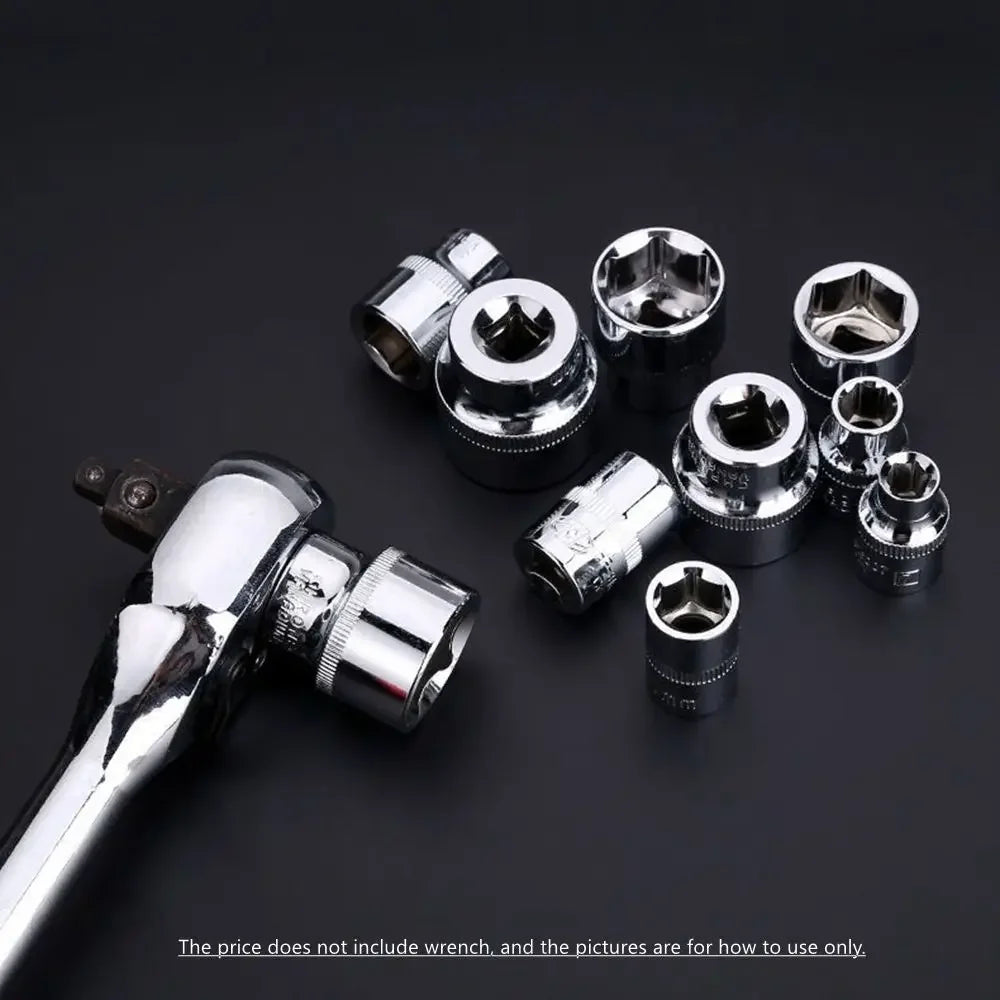 Douille Carrée 6–24 mm — Embout 3/8" pour Clé à Cliquet ou Clé à Chocs - BLACKBEARD OUTDOOR INDUSTRIES