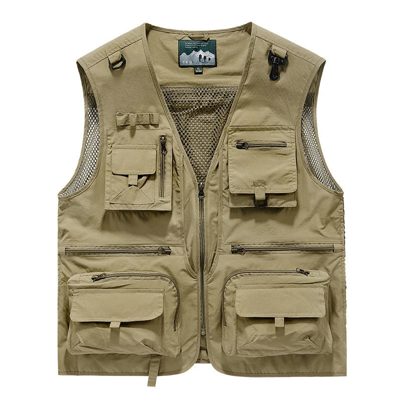 Gilet Multi-Poches Homme Respirant — Pêche, Outdoor & Casual | 7 Couleurs | EU L à 4XL - BLACKBEARD OUTDOOR INDUSTRIES