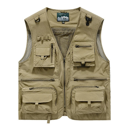 Gilet Multi-Poches Homme Respirant — Pêche, Outdoor & Casual | 7 Couleurs | EU L à 4XL - BLACKBEARD OUTDOOR INDUSTRIES