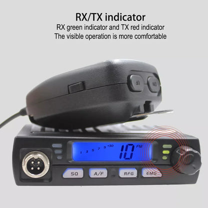 Radio CB ANYSECU CB-40M – Mini Émetteur-Récepteur 8W AM/FM, Bande 27 MHz, IP55