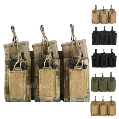 Pochette Tactique Triple Chargeurs – Universelle M4 / M14 / M16 / AK / AR / Glock | Système MOLLE EDC - BLACKBEARD OUTDOOR INDUSTRIES