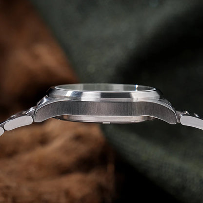Montre ML18 36 mm – Acier brossé et verre saphir