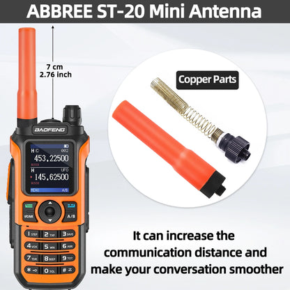 Antenne Mini ABBREE SF-20 SMA-Femelle VHF/UHF – Baofeng & Quansheng