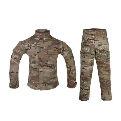 Tenue Tactique Militaire Enfant – Chemise + Pantalon Camouflage MC – Genouillères Amovibles – 6 à 14 Ans