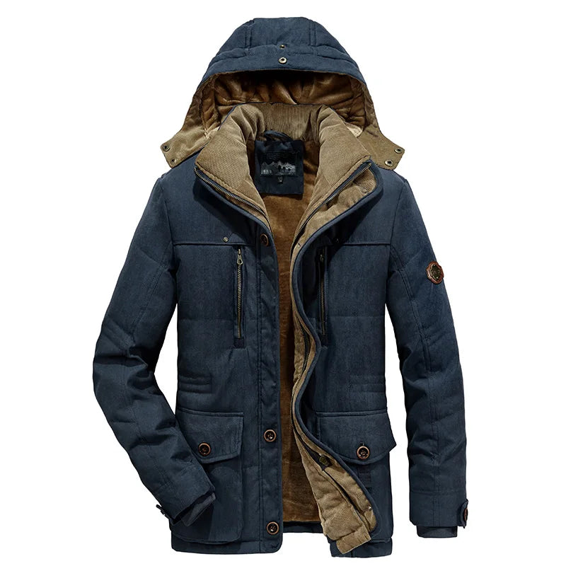 Parka Homme Hiver Coupe-Vent à Capuche Amovible – Polaire Chaude Grande Taille S-6XL - BLACKBEARD OUTDOOR INDUSTRIES