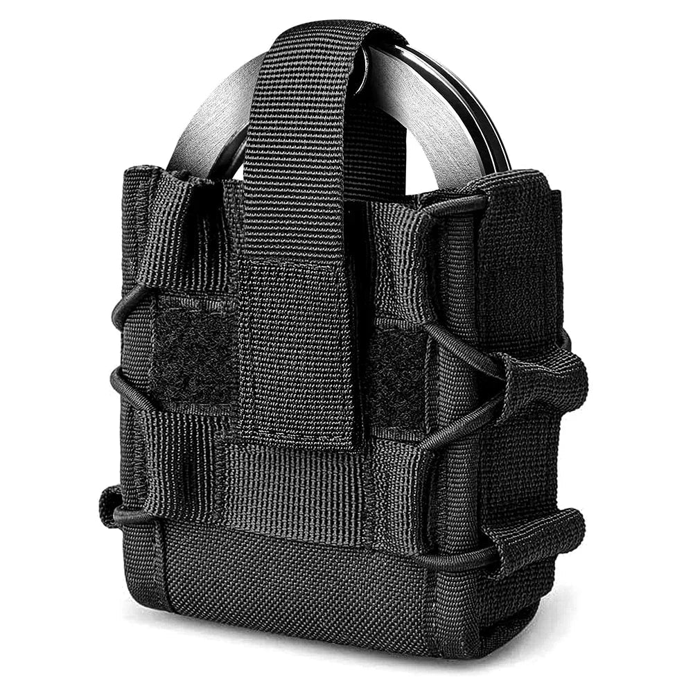 Holder Tactique pour Menottes - Poche MOLLE Universelle pour Menottes Standard avec Système de Libération Rapide BLACKBEARD OUTDOOR INDUSTRIES