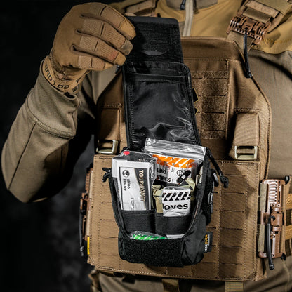 RHINO RESCUE Kit IFAK MOLLE – Garrot, Gaze Compressive, EMS & Survie Tactique