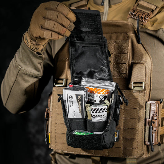 RHINO RESCUE Kit IFAK MOLLE – Garrot, Gaze Compressive, EMS & Survie Tactique