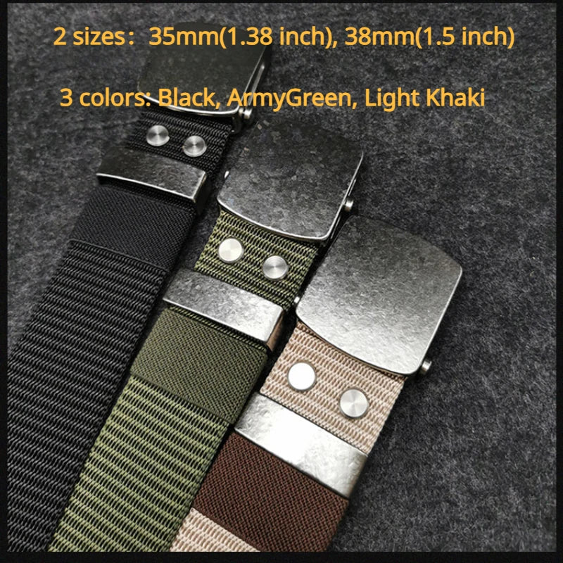 Ceinture Tactique en Nylon avec Boucle Automatique en Titane Pur (35/38 mm) Ma boutique