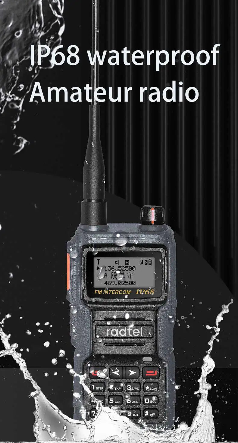 Talkie-Walkie Radtel IP68 – Radio Amateur Full Band 136-629 MHz, 199 Canaux, NOAA, Waterproof - BLACKBEARD OUTDOOR INDUSTRIES