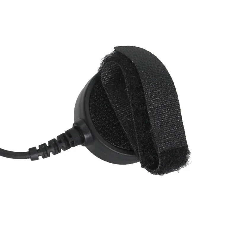 Micro Laryngophone Imperméable + PTT Doigt – Casque Tube Acoustique Talkie-Walkie BaoFeng, Kenwood, TYT