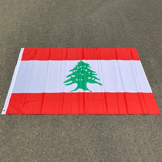 Drapeau National du Liban – 90x150 cm – Polyester – Décoration Intérieure et Extérieure BLACKBEARD OUTDOOR INDUSTRIES