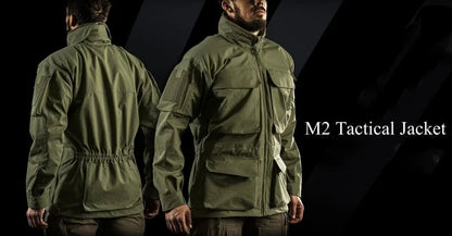 M2 Tactical Windbreaker Jacket – Veste de Travail Camouflée Imperméable à Capuche pour Randonnée, Sports et Activités en Extérieur BLACKBEARD OUTDOOR INDUSTRIES