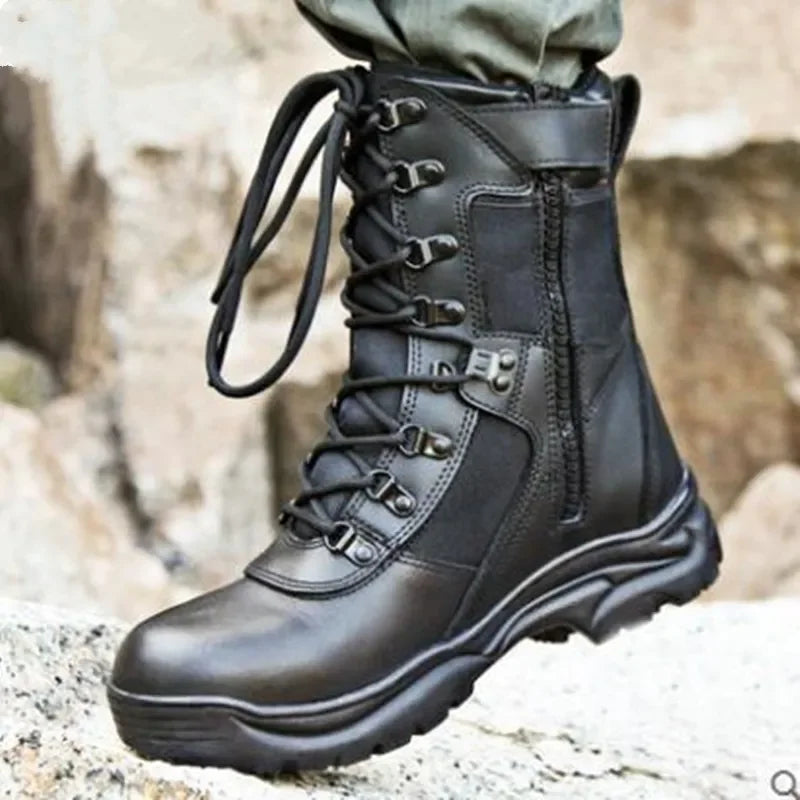 Boots Tactiques Militaires Homme – Zip Latéral Imperméables Combat & Sécurité