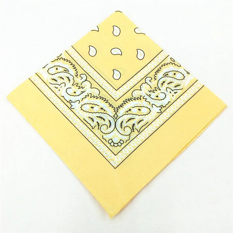 Bandana Carré Hip Hop en Coton – 54x54 cm, Imprimé Paisley - BLACKBEARD OUTDOOR INDUSTRIES