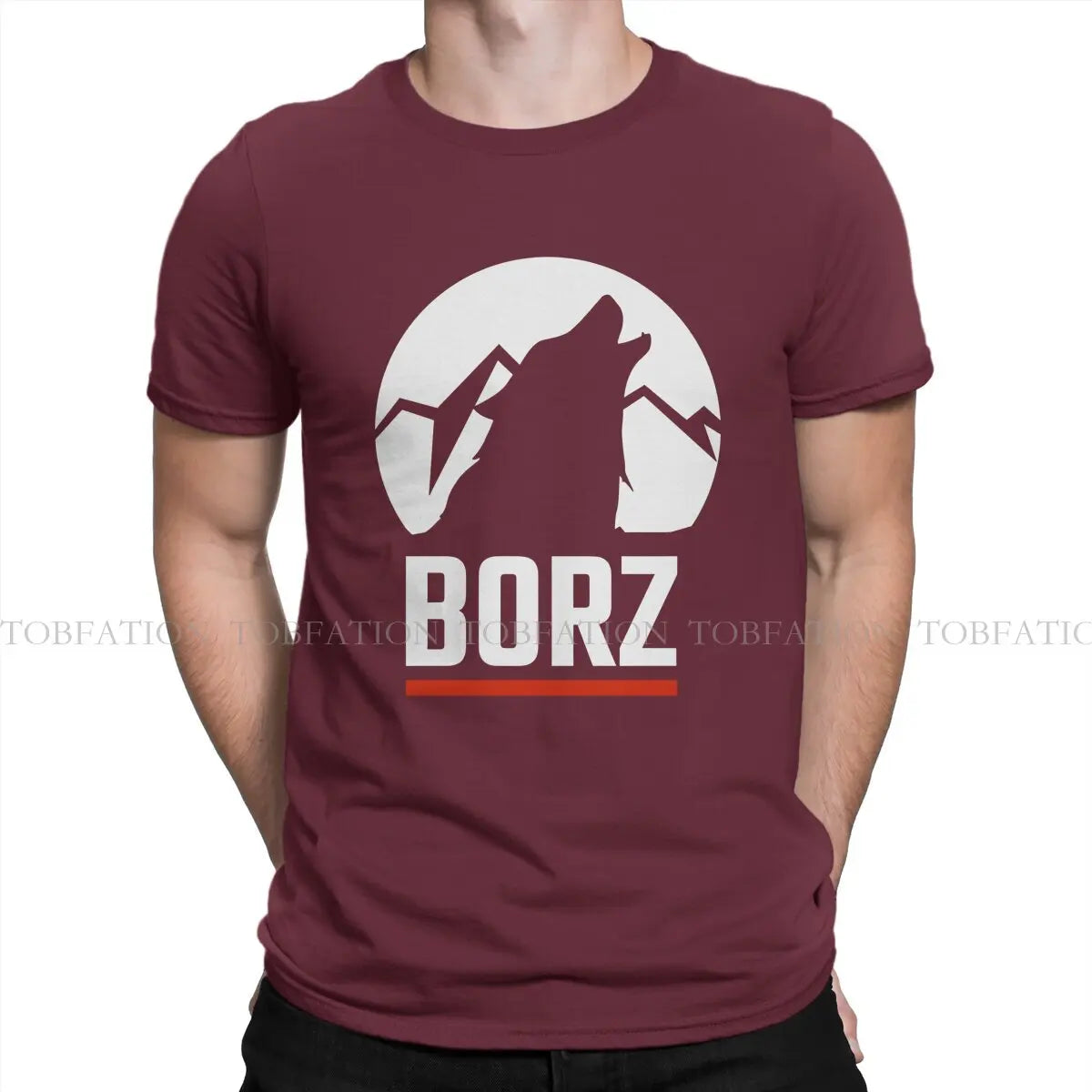 T-Shirt Coton Pur Borz Loup Tchétchène – Streetwear Harajuku, Col Rond | S à 6XL | 10 Coloris - BLACKBEARD OUTDOOR INDUSTRIES