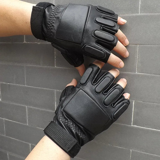 Mitaines tactiques en cuir – gants d'intervention noir (Homme/Femme) - BLACKBEARD OUTDOOR INDUSTRIES