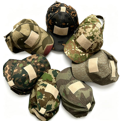Casquette camouflage réglable en nylon et coton, 13 motifs