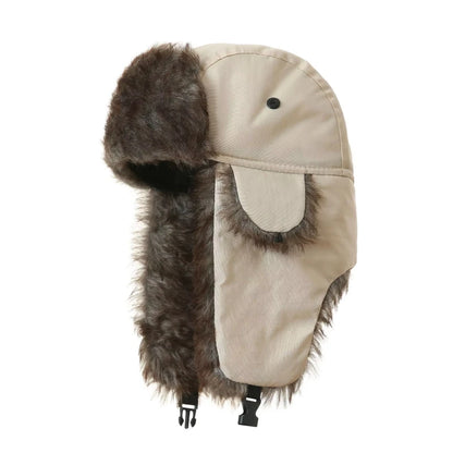 Chapka Ushanka Russe Imperméable - Doublure Fausse Fourrure, Ski et Hiver