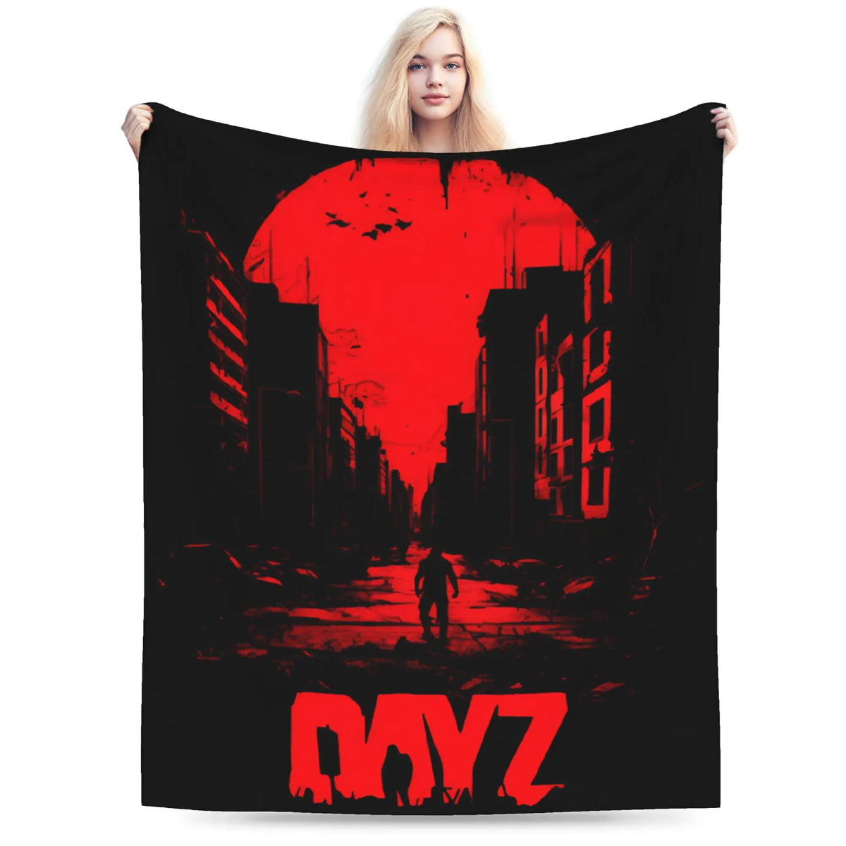 Couverture Polaire DayZ – Plaid Flanelle Imprimé, Doux et Chaud, Plusieurs Tailles