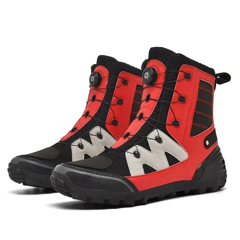 Bottes Moto Homme – Chaussures Respirantes 4 Saisons – Bottines de Moto Style Cruiser / Touring | Unisexe - BLACKBEARD OUTDOOR INDUSTRIES