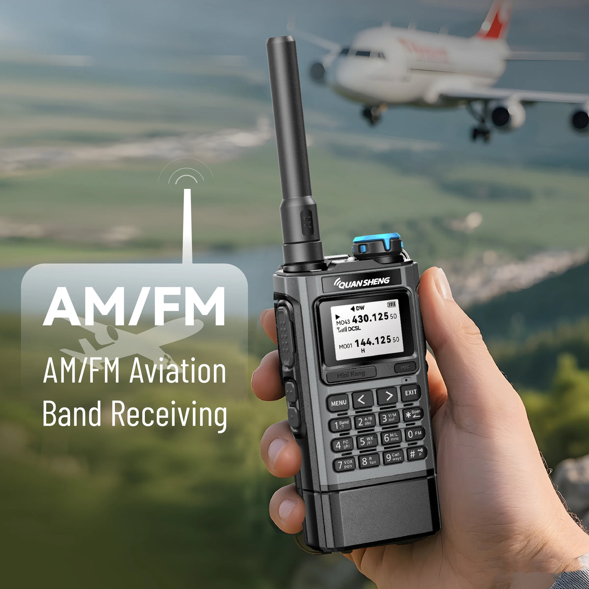 Talkie-walkie UV-K1 VHF/UHF rechargeable USB-C – 200 canaux