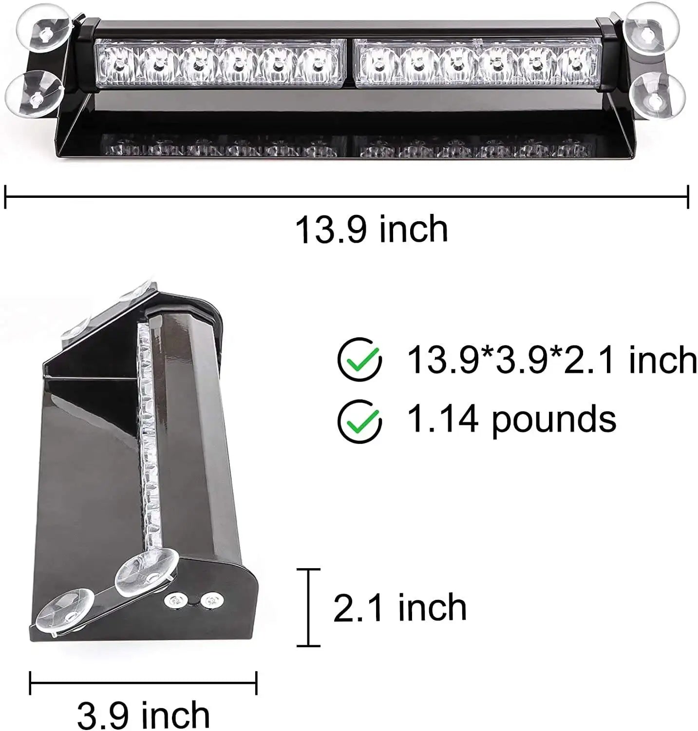 Gyrophare LED 12LED Barre Lumineuse d'Urgence — Police, Ambulance, Pompiers | 12-24V | IP67 - BLACKBEARD OUTDOOR INDUSTRIES