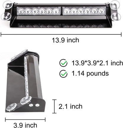 Gyrophare LED 12LED Barre Lumineuse d'Urgence — Police, Ambulance, Pompiers | 12-24V | IP67 - BLACKBEARD OUTDOOR INDUSTRIES