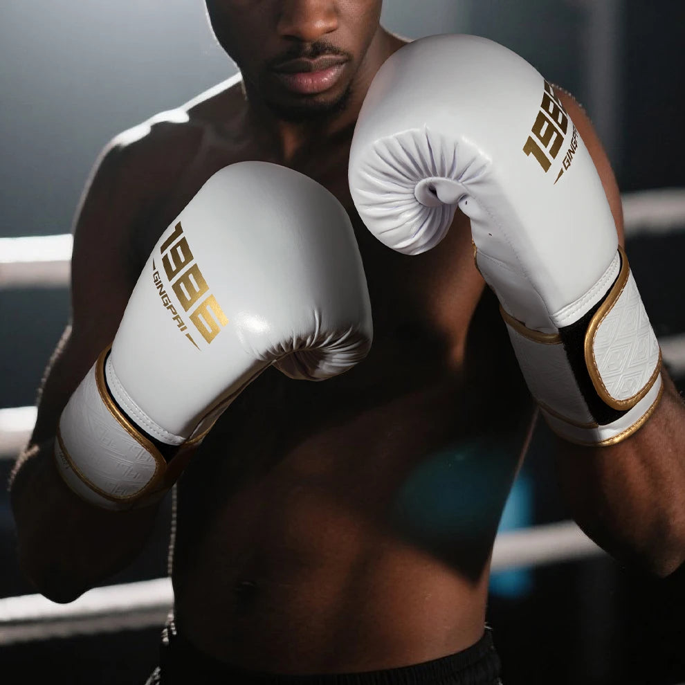 Gants de Boxe Professionnels Adulte Cuir PU – Sanda, Muay Thai, MMA, Sparring | 8 à 14 oz | Homme & Femme | 4 Coloris - BLACKBEARD OUTDOOR INDUSTRIES