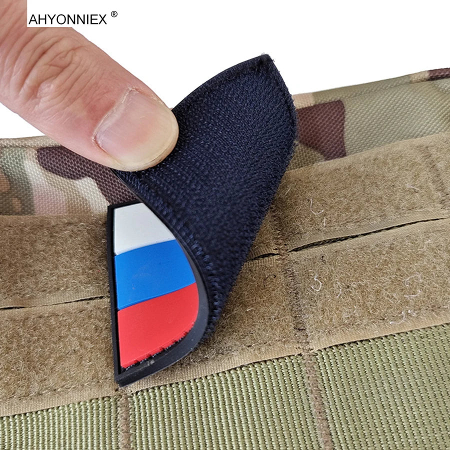 Patch PVC 3D Drapeau Russe – Patch en Caoutchouc, Style Militaire, Accessoires DIY pour Vêtements, Sacs, et Badges - BLACKBEARD OUTDOOR INDUSTRIES