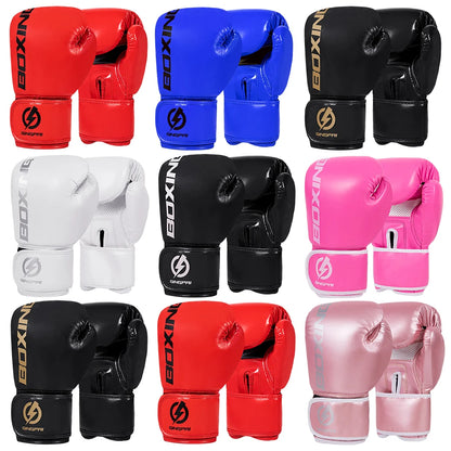 Gants de Boxe Adulte Cuir PU – Entraînement, Compétition, MMA, Sac de Frappe | 4 à 12 oz | 7 Coloris - BLACKBEARD OUTDOOR INDUSTRIES