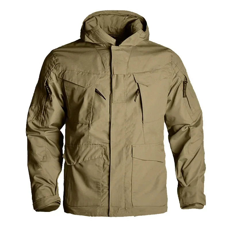 Veste Tactique Camouflage Homme – Coupe-Vent Multi-Poches à Capuche
