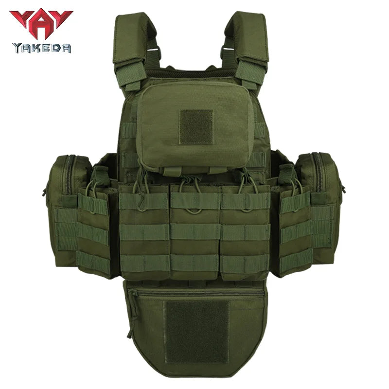 Gilet tactique YAKEDA modulable avec 5 pochettes