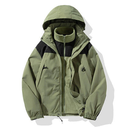 Veste 3 en 1 imperméable et coupe-vent avec couche chaude, homme et femme
