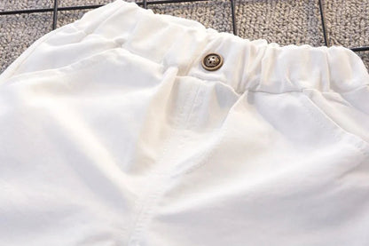 ensemble pour bébé chemise à manche courtes rayées et short uni Ma boutique