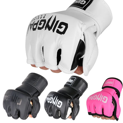 Mitaines MMA Sans Doigts Cuir PU – Gants Sac de Frappe / Kickboxing / Muay Thai – M & L - BLACKBEARD OUTDOOR INDUSTRIES