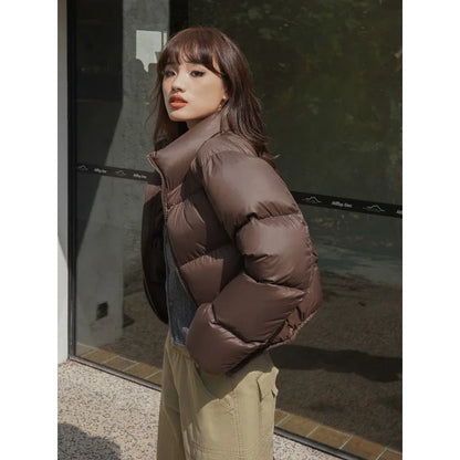 Doudoune courte crop femme, style Y2K