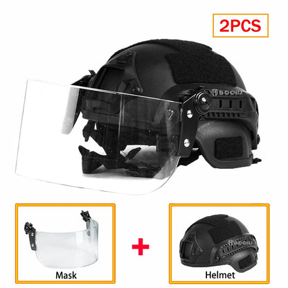 Casque airsoft MICH 2000 avec masque tactique - BLACKBEARD OUTDOOR INDUSTRIES