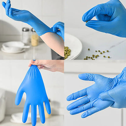 Gants jetables nitrile bleu 50/100PCS résistants
