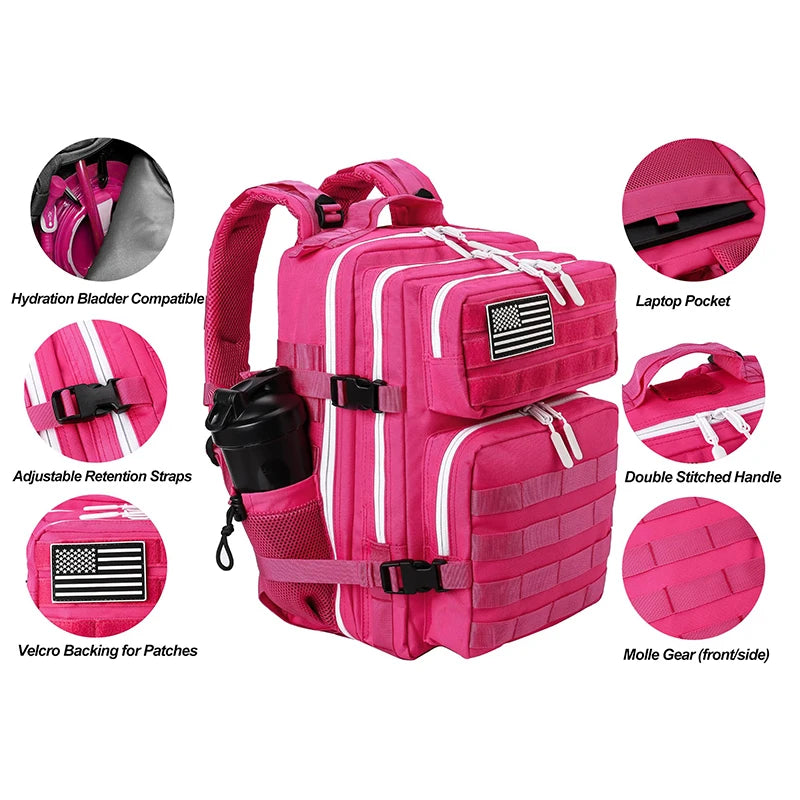 Sac à dos tactique 25 L MOLLE pour ordinateur 15 pouces