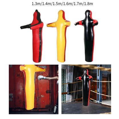 Mannequin d’Entraînement MMA Grappling Non Rembourré – Sac de Frappe Multifonction Cuir PU