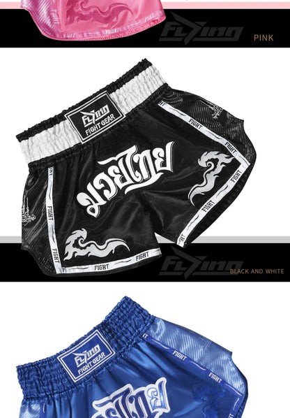 Shorts de Muay Thai et Boxe – Pour Hommes, Femmes, Enfants et Adolescents, Kickboxing, MMA, Sanda, Grappling, BJJ – Pantalons de Sport - BLACKBEARD OUTDOOR INDUSTRIES