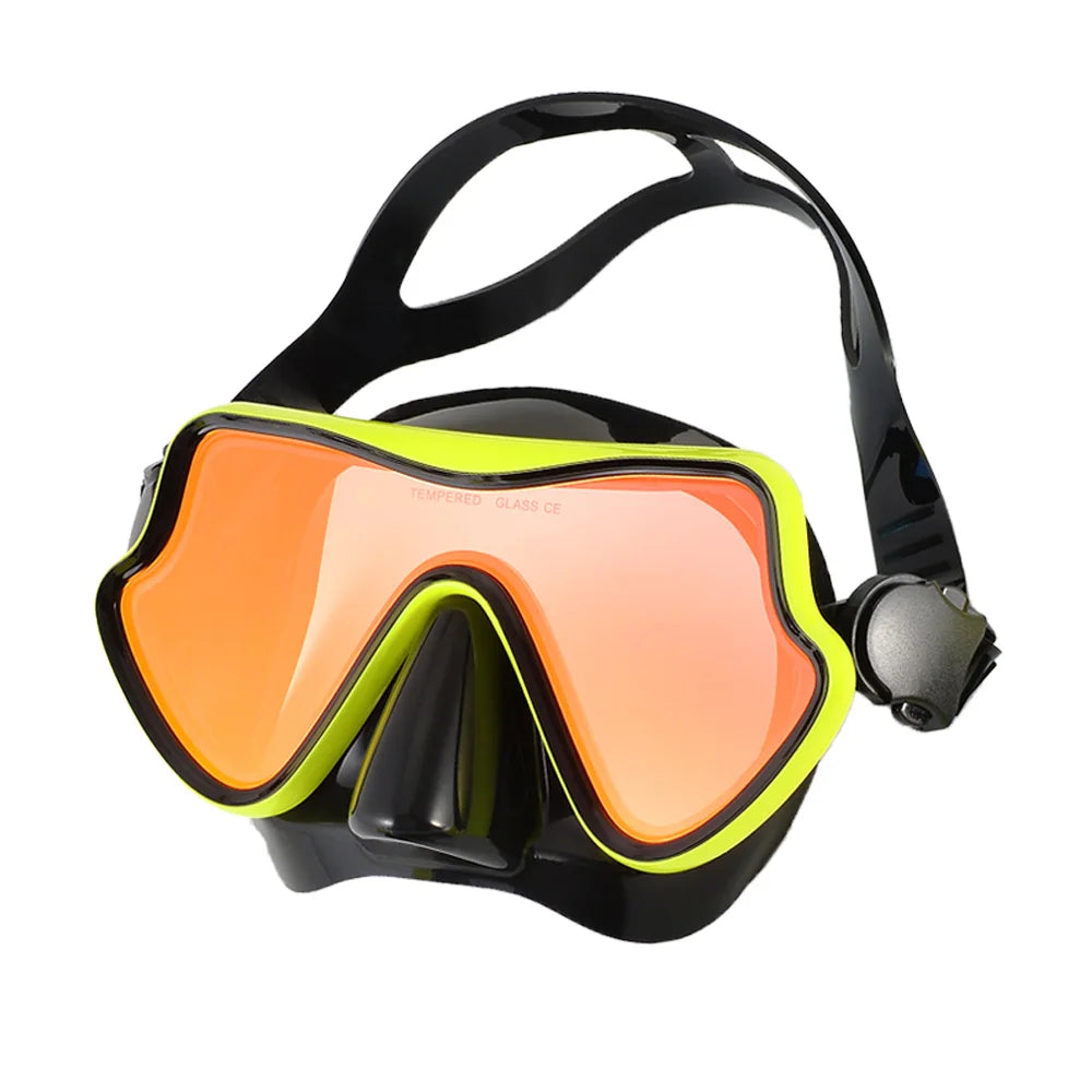 Masque de Plongée Snorkel en Silicone avec Verre Trempé – Large Vue Colorée pour Adultes et Jeunes - BLACKBEARD OUTDOOR INDUSTRIES