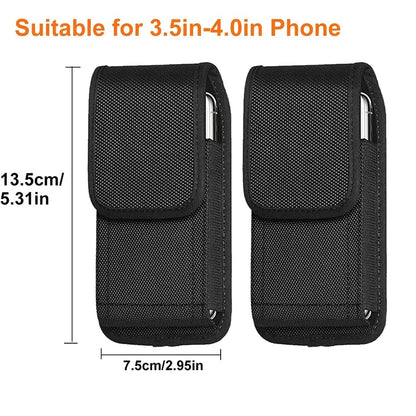 Pochette tactique pour téléphone, ceinture, nylon noir