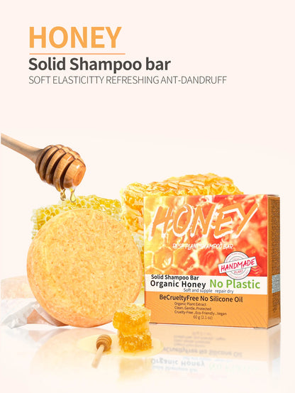 Shampooing Solide Nourrissant au Miel – Savon Artisanal pour Cheveux Forts et Équilibrés - BLACKBEARD OUTDOOR INDUSTRIES