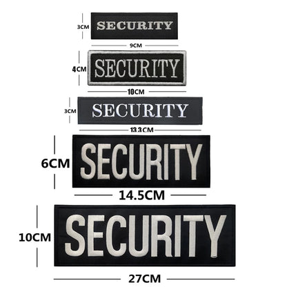 Patch Brodé SECURITY – Insigne Hook & Loop Velcro | Agent de Sécurité