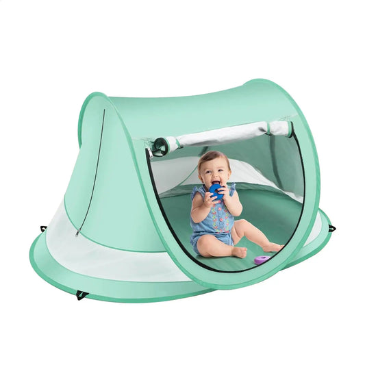 Tente de Plage Bébé Pop-Up – Protection UV UPF 50+, Pliable, Anti-Moustiques